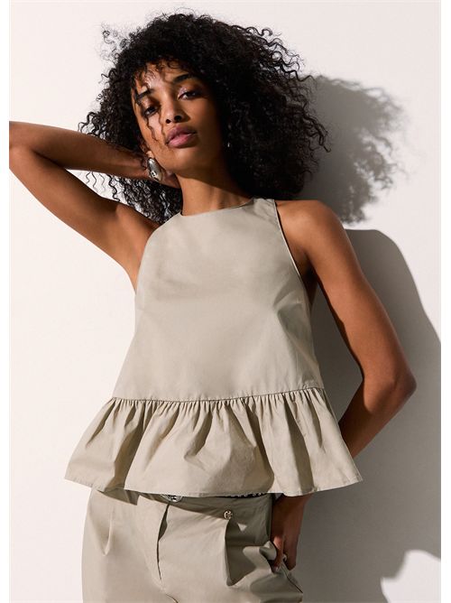 Top in popeline con fiocco LIU JO | WA6365T4853/61107